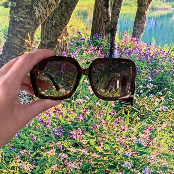 Express Retro oversized square frame chain sunglasses - Picture 6 of 16